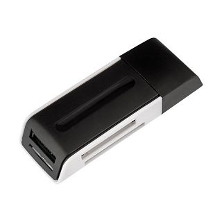 Картридер Rexant, TF/SD/MS/M2, USB, черный фото