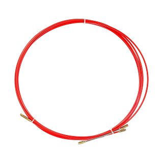 Протяжка кабельная Rexant, стеклопруток, d 3,5 мм, 5 м, красная фото