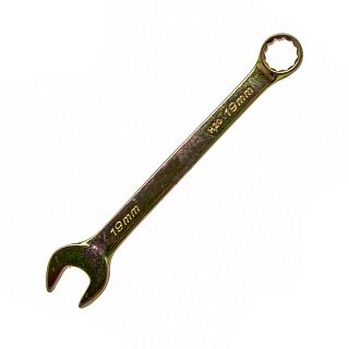 Ключ комбинированный Сибртех, 19 мм, желтый цинк фото