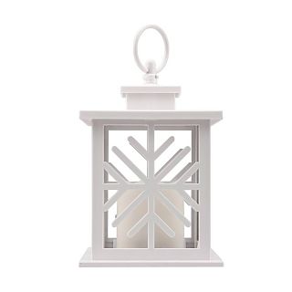 Фонарь декоративный со свечой Neon-night, 12 x 12 x 18 см, белый корпус, теплый свет фото