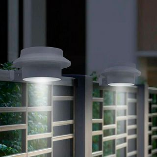 Светильник садовый Lamper 602-213, настенный, на солнечной батарее, IP44, 120 x 120 x 60 мм фото