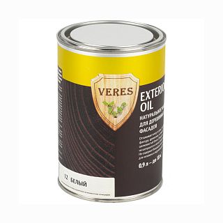 Масло для дерева для наружных работ Veres Oil Exterior №1, полуматовое, 0,9 л, бесцветное фото