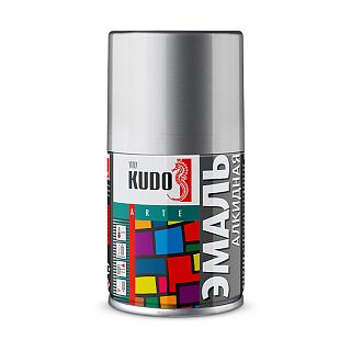 Аэрозольная алкидная краска Kudo KU-1002.2, глянцевая, 140 мл, черная фото