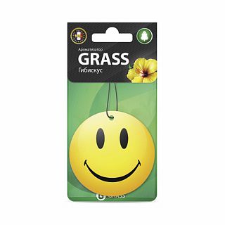 Ароматизатор автомобильный картонный Grass Смайл, ваниль фото