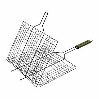 Решетка-гриль Boyscout с антипригарным покрытием + веер для мангала, 40 x 30 x 2,5 см фото