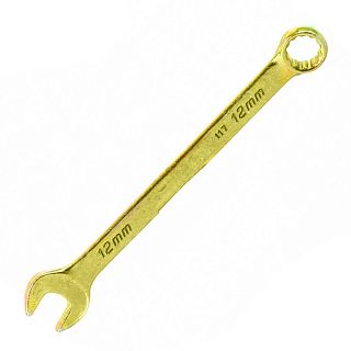 Ключ комбинированный Сибртех, 12 мм, желтый цинк фото