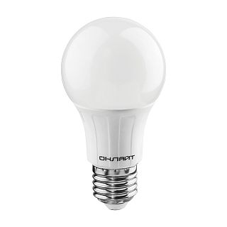 Лампа светодиодная LED Онлайт, E27, A60, 25 Вт, 6500 K, дневной свет фото