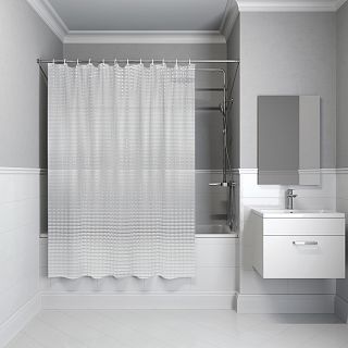 Штора для ванной IDDIS Stereo Square 500E18Si11, 200 x 180 см, EVA фото