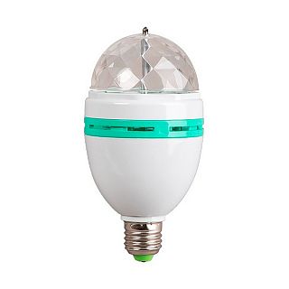 Лампа светодиодная Neon-night Диско, 3 LED лампы, E27, 8 x 16 см, многоцветная фото