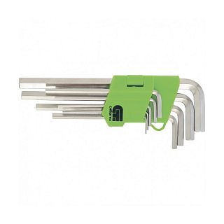 Ключи шестигранные Сибртех HEX, короткие, закаленные, 1,5 - 10 мм, 9 шт фото