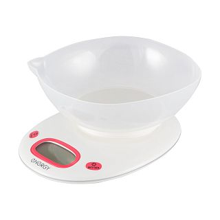Весы кухонные электронные Energy EN-431, до 5 кг, белые фото