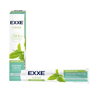 Зубная паста EXXE Natural Зелёный чай, 75 мл фото