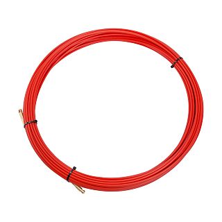 Протяжка кабельная Rexant, стеклопруток, d 3,5 мм, 20 м, красная фото