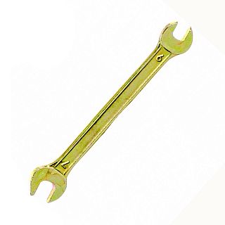 Ключ рожковый Сибртех, 6 x 7 мм, желтый цинк фото