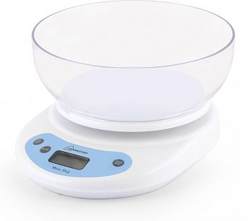 Весы кухонные электронные Homestar HS-3001 (до 5 кг) круглые белые фото