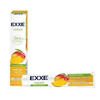 Зубная паста отбеливающая EXXE Natural Манго и мята, 75 мл фото