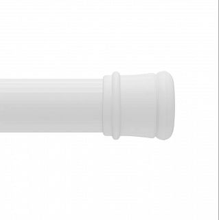 Карниз для ванной (штанга) телескопический Milardo белый, 110 - 200 см, алюминиевый фото