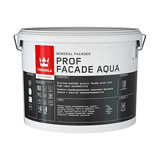 Краска фасадная с высокой паропроницаемостью Prof Facade Aqua (Фасад Аква) 9л белый (база MRA) фото