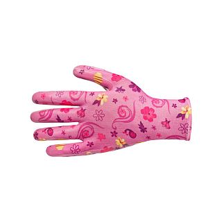 Перчатки садовые Beorol, с нитрилом, розовые фото