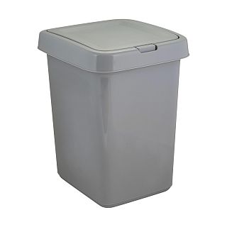Контейнер для мусора Spin&Clean Step, с крышкой Push to open, 25 л, серый фото