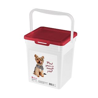 Контейнер для корма Lucky Pet Собаки, 235 x 210 x 252 мм, 8 л, бордовый фото