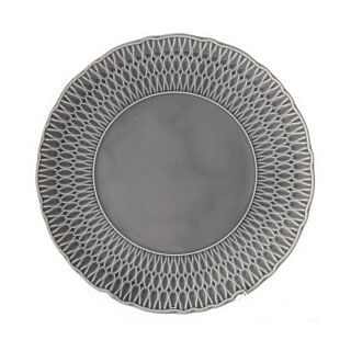 Тарелка обеденная Cmielow Sofia, фарфоровая, d 21 см, серая глазурь фото