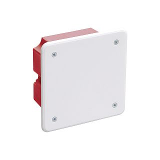Коробка распаячная скрытой установки IEK КМ41001, для твердых стен, 92 x 92 x 45 мм, IP20, белая фото
