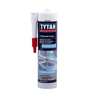 Герметик силиконакриловый для кухни и ванной Tytan Professional, 310 мл, белый фото