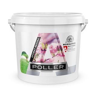 Краска интерьерная моющаяся Poller, акриловая, глубокоматовая, 0,9 л, белая фото