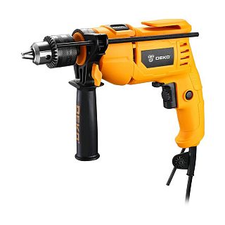 Дрель ударная Deko DKID600W, 600 Вт, набор 92 предмета фото