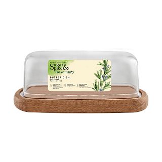 Масленка Sugar&Spice Rosemary, деревянная, 18 х 9,5 х 6,5 см фото