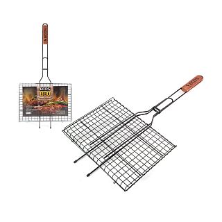 Решетка-гриль Ecos, с антипригарным покрытием, с деревянной ручкой, 35 x 25 x 2 см фото