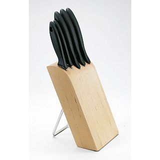 Набор ножей Fiskars Essential, с деревянной подставкой, 5 шт фото