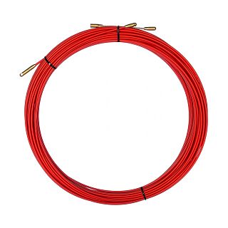 Протяжка кабельная Rexant, стеклопруток, d 3,5 мм, 30 м, красная фото