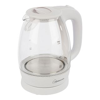 Чайник электрический Homestar HS-1012 1,7 л, стекло, пластик, белый фото