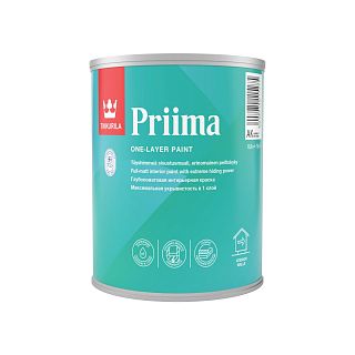Краска водно-дисперсионная интерьерная Priima (Приима) TIKKURILA 9л белый (база АК) фото