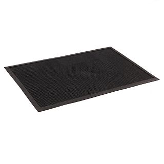 Коврик придверный SunStep Иголочки, резиновый, 60 x 90 см, черный фото