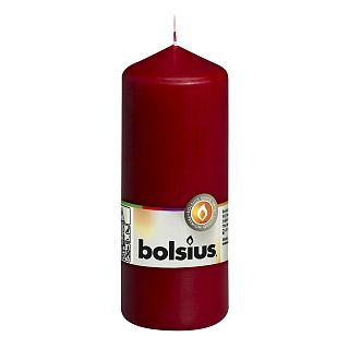Свеча столбик Bolsius, 150 x 60 мм, темно-красная фото