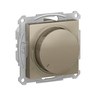 Диммер (светорегулятор поворотный) встраиваемый Schneider Electric Atlasdesign, 400 Вт, шампань фото