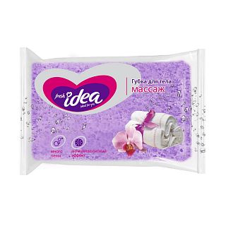 Губка для тела Fresh idea Массаж, 14 x 9 x 5 см фото