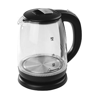 Чайник электрический Homestar HS-1018, 1,8 л, стекло, черный фото