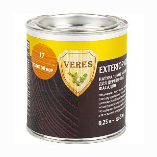 Масло для дерева для наружных работ Veres Oil Exterior №1, полуматовое, 0,9 л, бесцветное фото