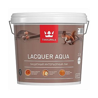 Лак матовый Lacquer Aqua (Лак Аква) TIKKURILA 2,7 л бесцветный (база EP) фото