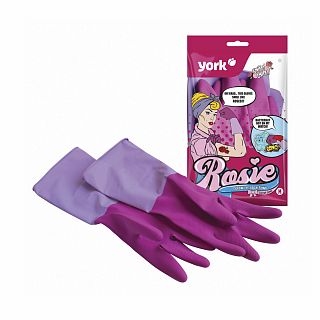 Перчатки резиновые латексные York Rosie, ароматизированные, размер M фото
