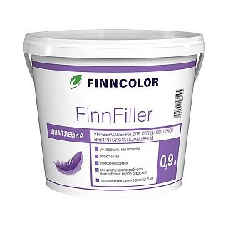 Шпатлевка финишная Finncolor FinnFiller, 0,9 л, белая фото