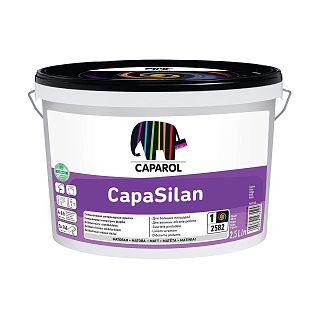 Краска интерьерная Caparol CapaSilan, база 1, белая, 2,5 л фото