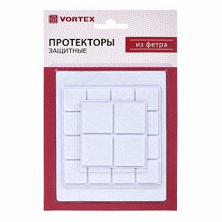 Протекторы для мебели Vortex, фетр, 22 x 22 / 30 x 30 / 110 x 130 мм, белые, 21 шт фото