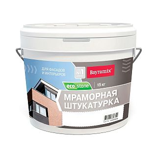 Штукатурка декоративная Bayramix EcoStone 972, акриловая, мраморная, 15 кг фото
