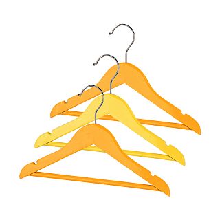 Вешалки для детской одежды Valiant, деревянные, 3 шт, оранжевые фото