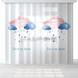 Тюль Этель My dreams, вуаль, 145 x 260 см, 2 шт фото